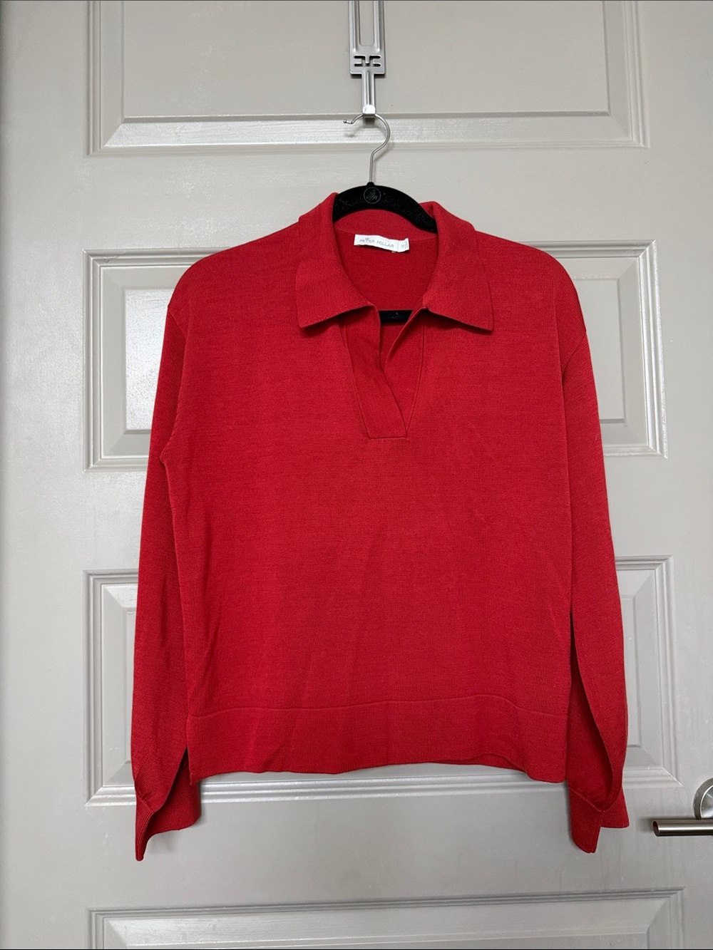 Peter Millar Red Collared Pullover Sweater